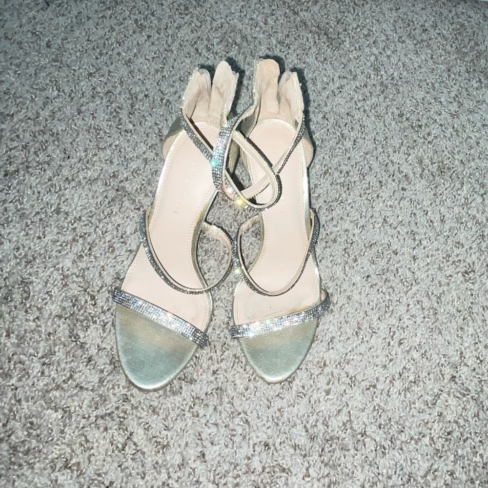 Gold Heels with Blinged Straps